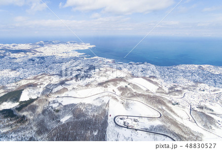 小樽 毛無山からの眺め（空撮） 48830527