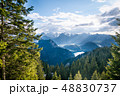 Scenic landscape overlooking the mountains 48830737