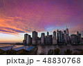 City downtown on background of amazing sunset 48830768