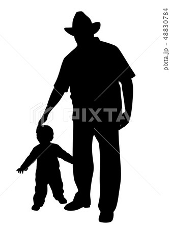 Grandfather with child 48830784