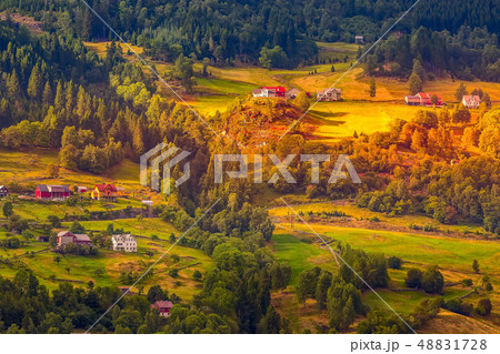 Norway mountain village landscape 48831728