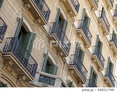 Balconies and shutters - Barcelona 48831746