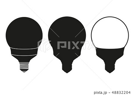 Black and white light orb lamp set 48832204
