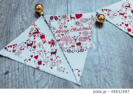 Christmas background. Balls of golds 48832887