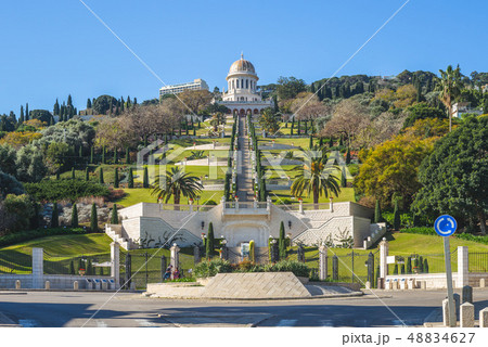 street view of haifa and bahai shrine in israel street view of haifa and bahai shrine in israel 48834627