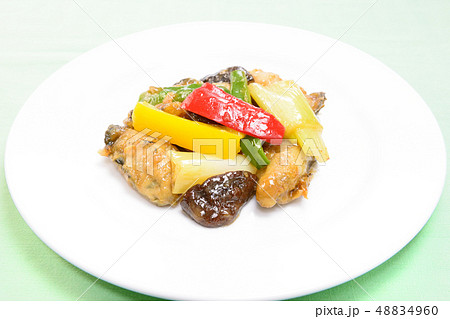 おいしい蒸しカキのオイスターソース おいしい蒸しカキのオイスターソース 48834960