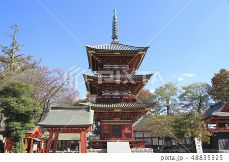 板橋不動尊 三重塔 茨城県つくばみらい市 板橋不動尊 三重塔 茨城県つくばみらい市 48835325