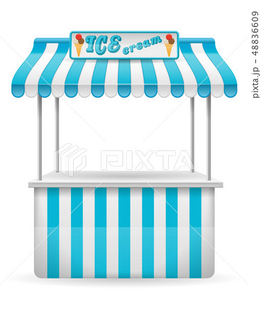 street food stall ice cream vector illustration street food stall ice cream vector illustration 48836609