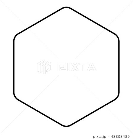 Hexagon with rounded corners icon black color Hexagon with rounded corners icon black color 48838489