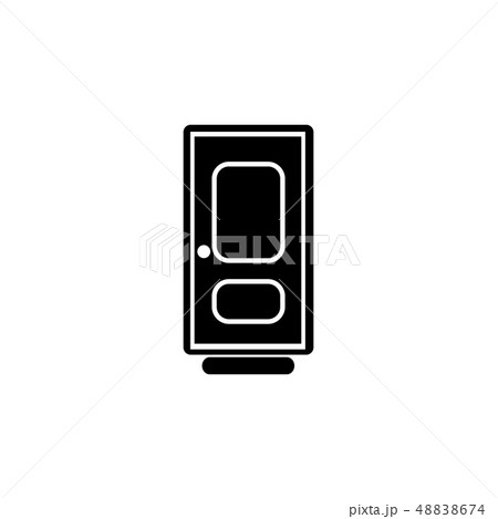 door vector icon. vector illustration black door vector icon. vector illustration black 48838674
