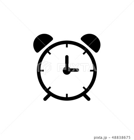 alarm clock. vector illustration black on white 48838675