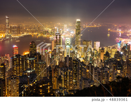 世界三大夜景　香港　ビクトリア・ハーバー 48839361