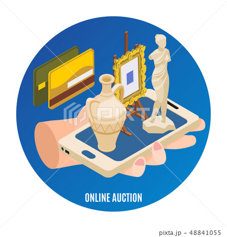 Auction Isometric Background 48841055