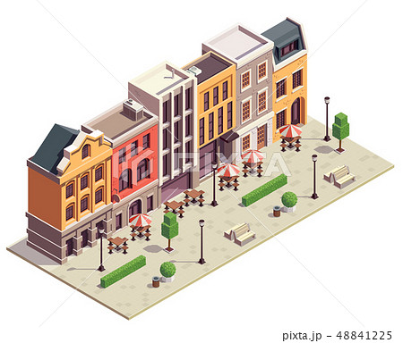 City Street Isometric Composition  48841225