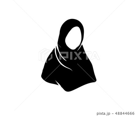 Hijab vector black templates 48844666