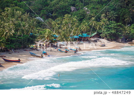 Beautiful nature landscape with blue sea in Thailand Beautiful nature landscape with blue sea in Thailand 48847249