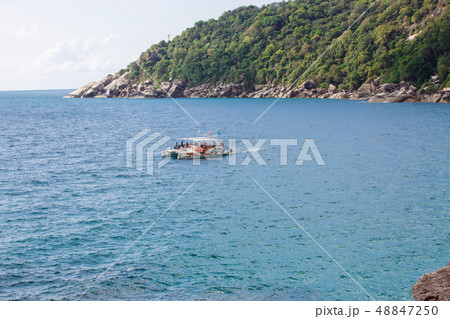 Beautiful nature landscape with blue sea in Thailand  48847250