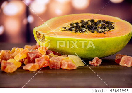 Dry papaya with lights 48847993