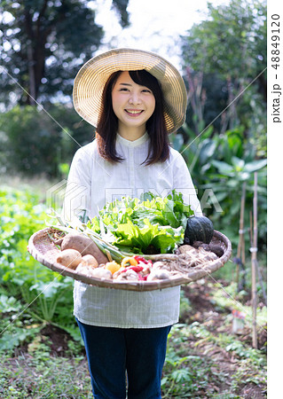 農業　野菜　生産者　収穫　農家 48849120