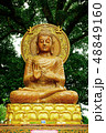 ancient buddha statue on big tree 48849160