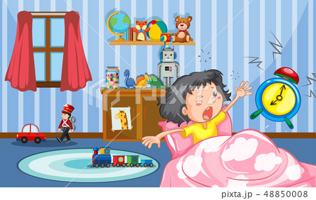 Girl in the bedroom 48850008