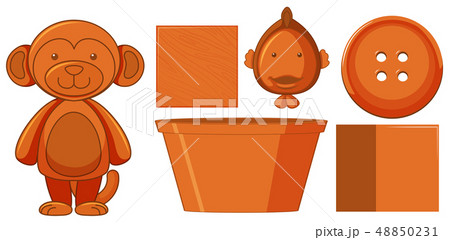 Set of orange toys 48850231