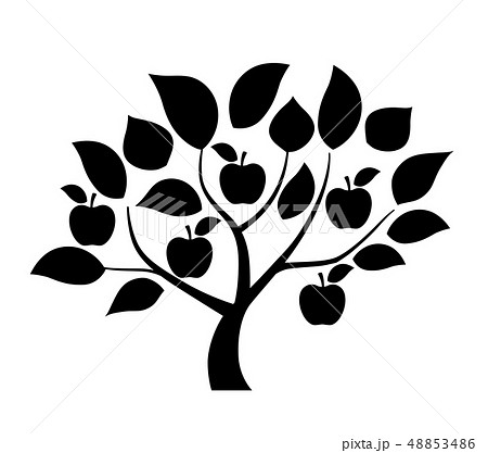 apple tree silhouette