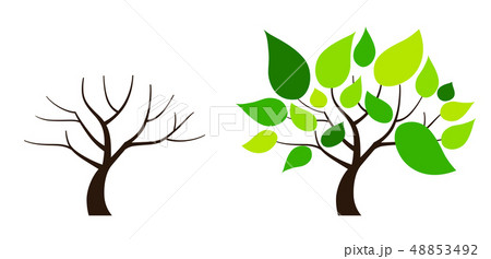 樹木のアイコン セットのイラスト素材
