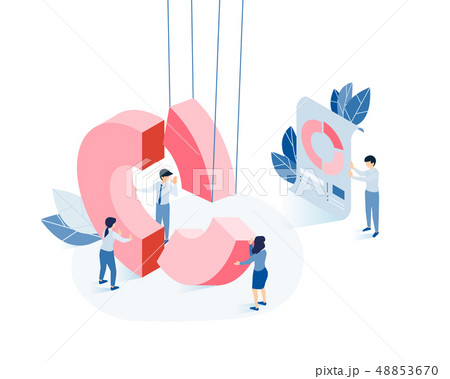 Vector - Teamwork collaboration and cooperation for achieve a goal. 012 48853670