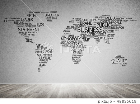 World map in typography World map in typography 48855619