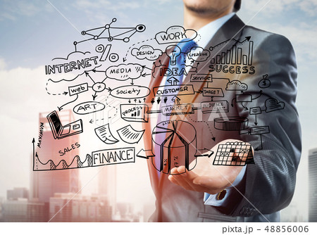 Man sketching business ideas Man sketching business ideas 48856006