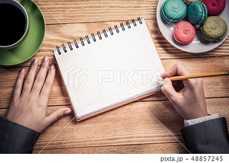Businesswoman making some notes Businesswoman making some notes 48857245
