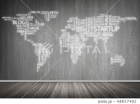 World map in typography 48857492