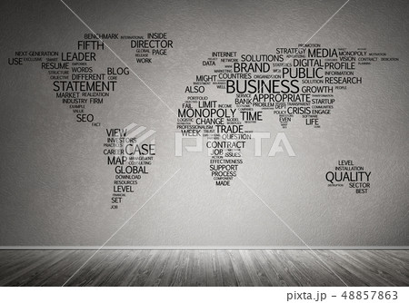 World map in typography World map in typography 48857863