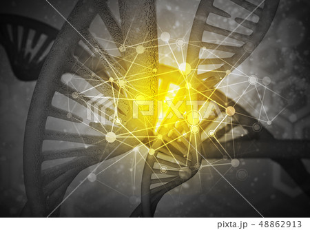 DNA molecules background 48862913