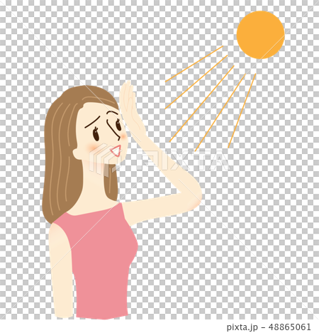 女性　美容　イラスト　紫外線 48865061