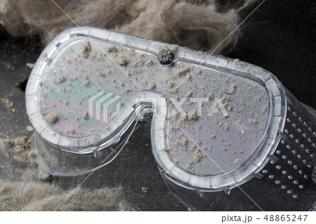 ゴーグルに付いたホコリ ゴーグルに付いたホコリ 48865247