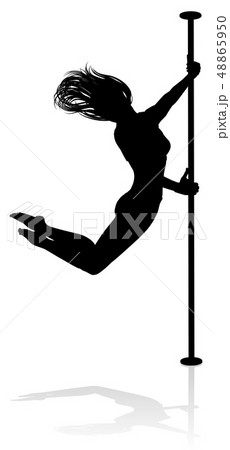 Pole Dancer Woman Silhouette Pole Dancer Woman Silhouette 48865950