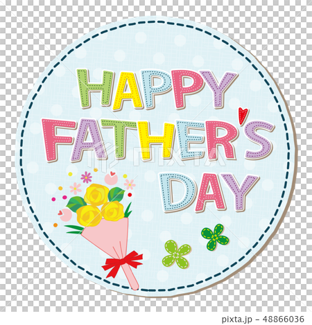 父の日 文字素材 薔薇 ワッペン アップリケ 父の日 文字素材 薔薇 ワッペン アップリケ 48866036