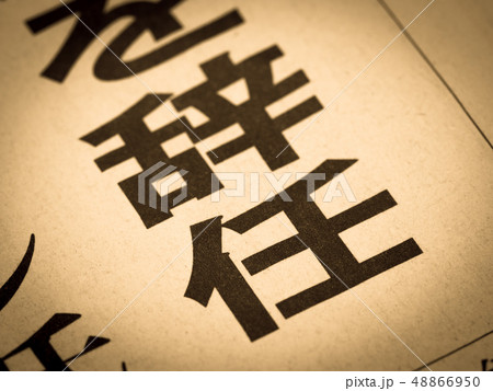 「辞任」の見出し 48866950