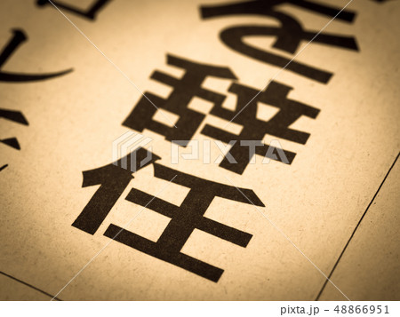 「辞任」の見出し 48866951