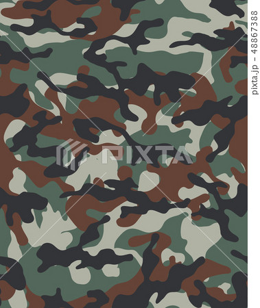 Camouflage Pattern Seamless Army Wallpaper のイラスト素材 4673