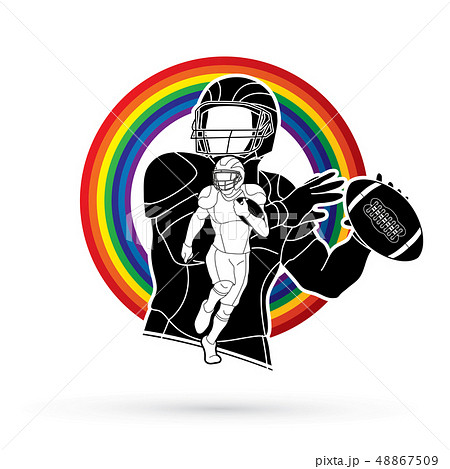 American football player action vector American football player action vector 48867509