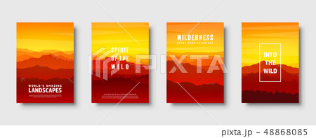 Mountains and forest. Wild nature landscape. Travel and adventure.Panorama. Into the woods. Horizon 48868085