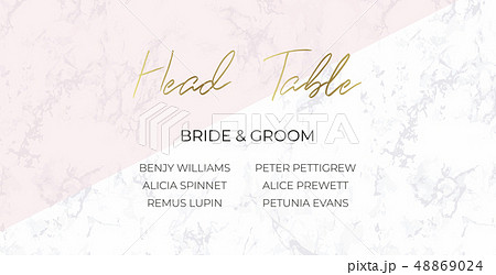 Head Table Bride And Groom Template Gray Marbleのイラスト素材