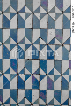 Decorative tiles (or azulejos) in a wall in the 48870446