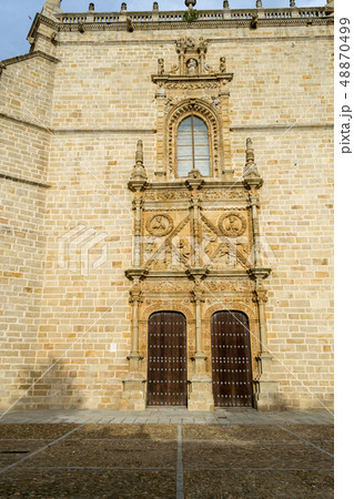 Facade of the Cathedral of Coria (Spain) 48870499