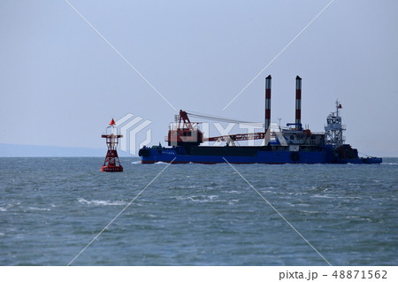 大牟田市　三池港　工事船、、 48871562