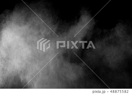 Bizarre forms of white powder explosion cloud 48875582