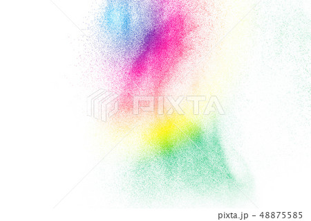 White powder explosion isolated on black 48875585